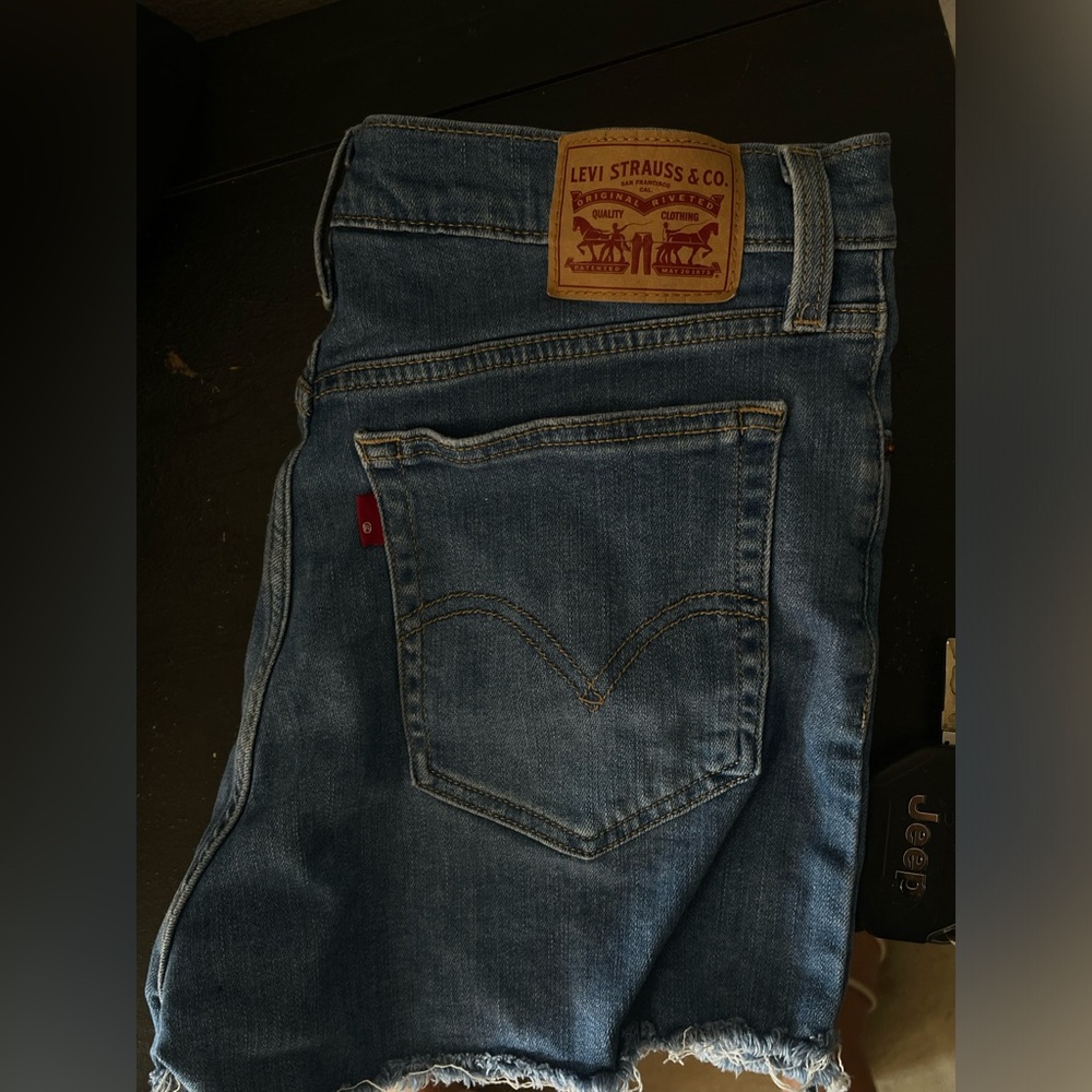 Levi’s High Rise Blue Jean Shorts